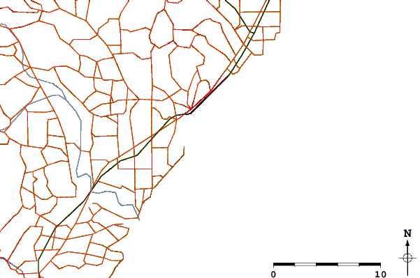 Roads and rivers around Oamaru, New Zealand