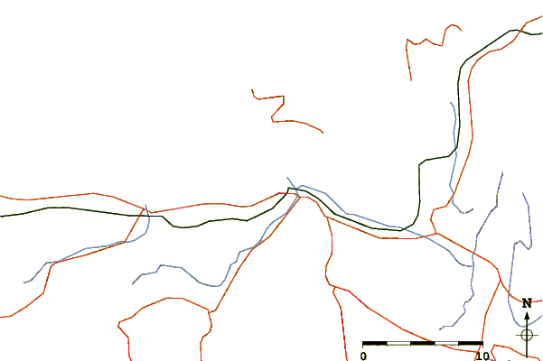 Roads and rivers around Obama, Hukui, Japan