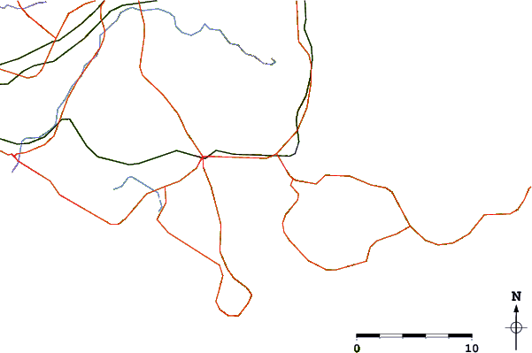 Roads and rivers around Obatake, Yamaguti, Japan