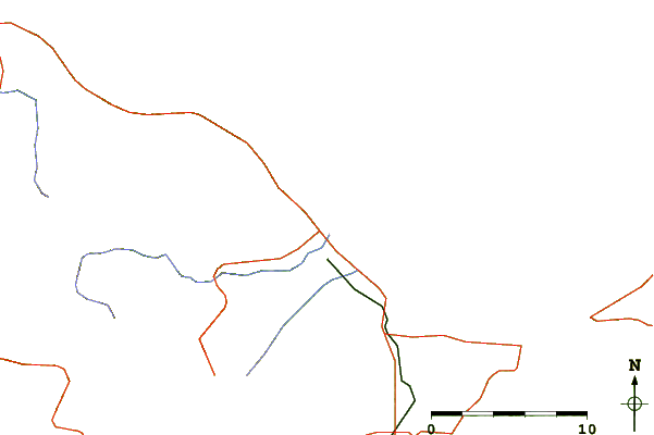 Roads and rivers around Ohata, Aomori, Japan