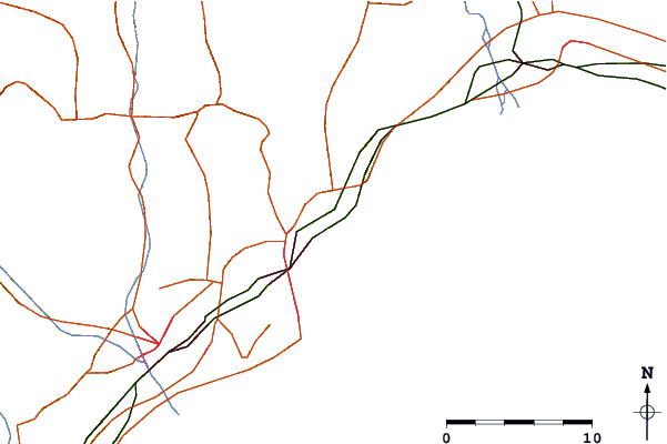 Roads and rivers around Okitu, Sizuoka, Japan