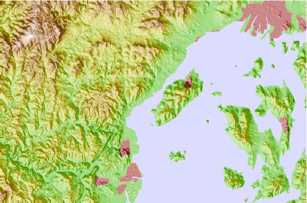 Tide stations located close to Ono Seto, Hirosima, Japan