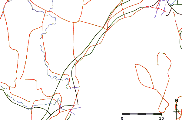 Roads and rivers around Ono Seto, Hirosima, Japan