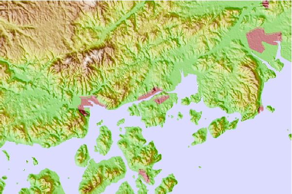 Tide stations located close to Onomichi, Japan