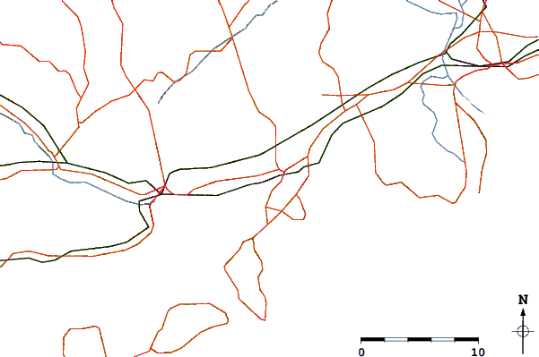 Roads and rivers around Onomichi, Japan