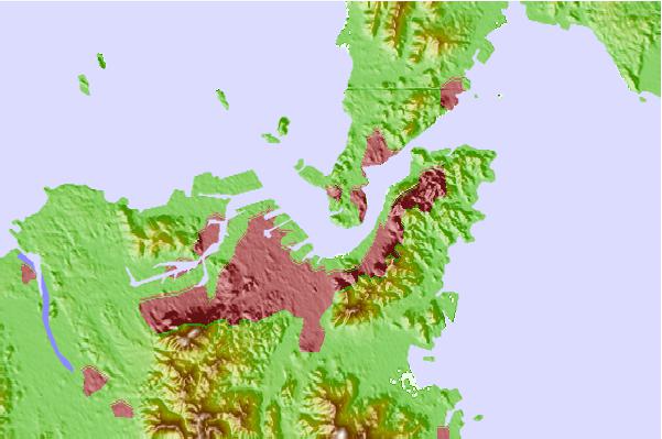 Tide stations located close to Ooyamanohana, Yamaguti, Japan