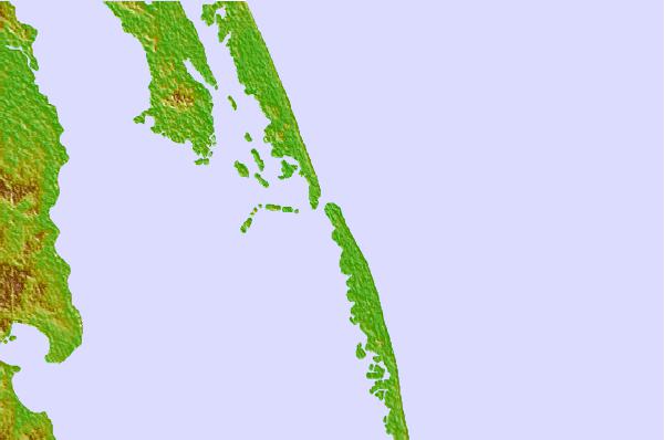 Tide stations located close to Oregon Inlet (USCG Station), North Carolina