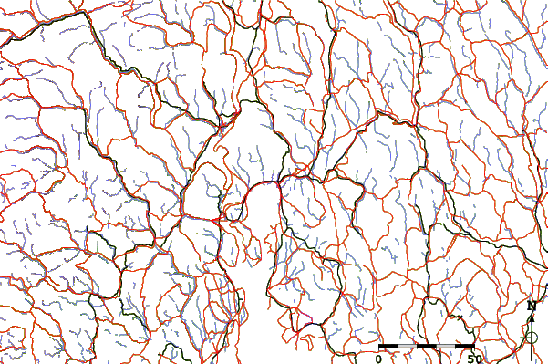 Roads and rivers around Oslo, Norway