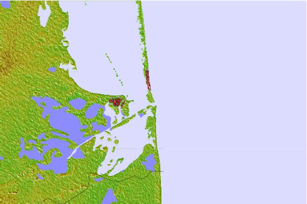 Tide stations located close to Padre Island (South), Texas