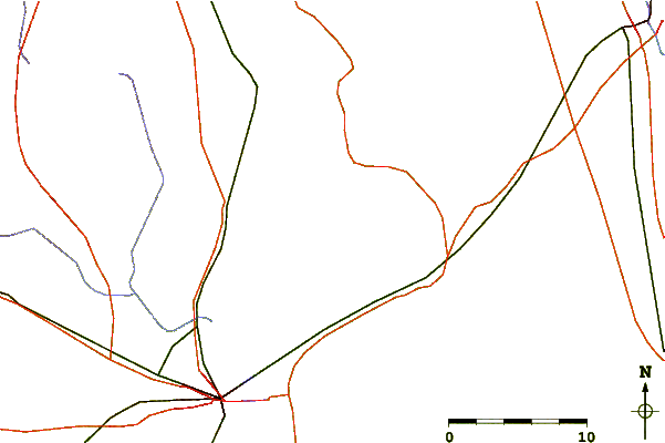 Roads and rivers around Palmetto Bluff, Saint Johns River, Florida