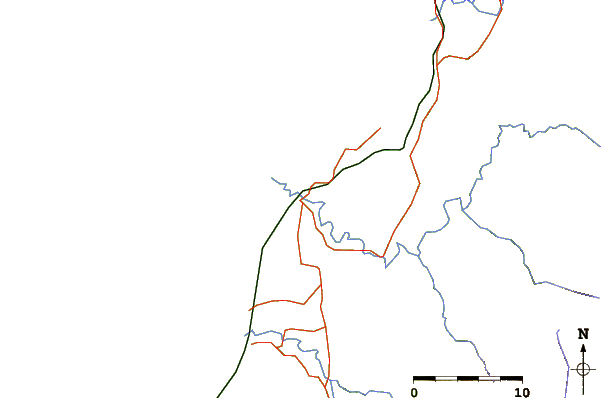 Roads and rivers around Papar