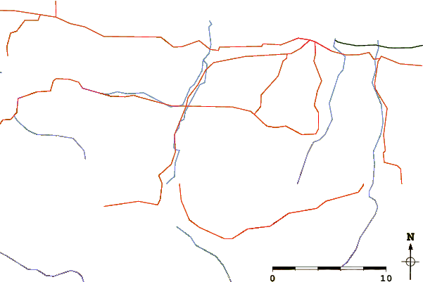 Roads and rivers around Pedder Bay, Washington