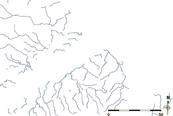 Roads and rivers around Peel Point, Nunavut