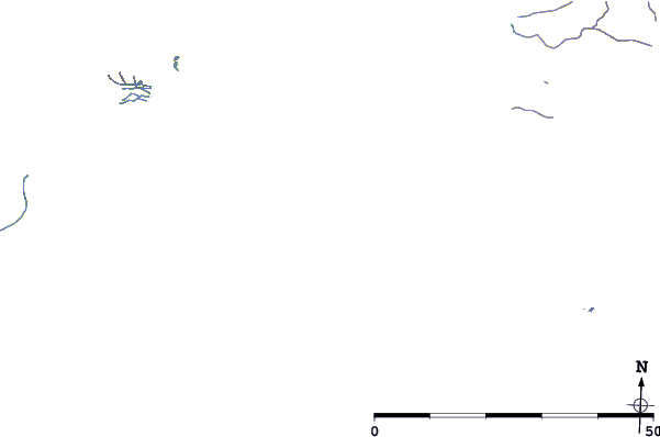 Roads and rivers around Pim Island, Nunavut