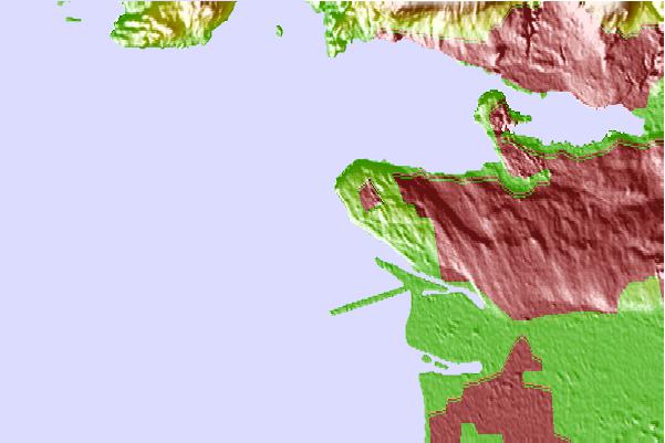 Tide stations located close to Point Grey, British Columbia