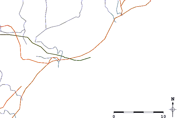 Roads and rivers around Port Cartier, Quebec