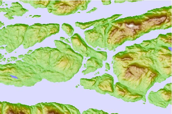 Tide stations located close to Port Harvey, British Columbia