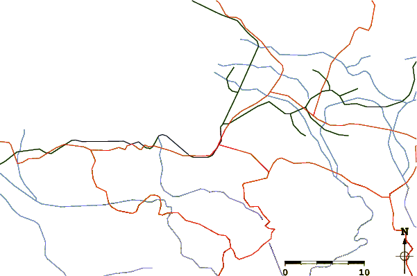 Roads and rivers around Port au Prince, Haiti