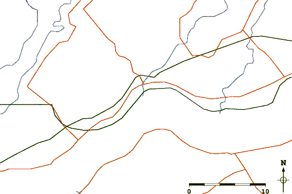 Roads and rivers around Portneuf, Quebec