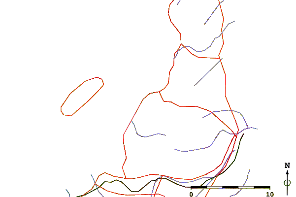 Roads and rivers around Portugal Cove, Newfoundland