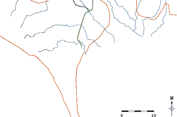 Roads and rivers around Puerto Armuelles, Panama