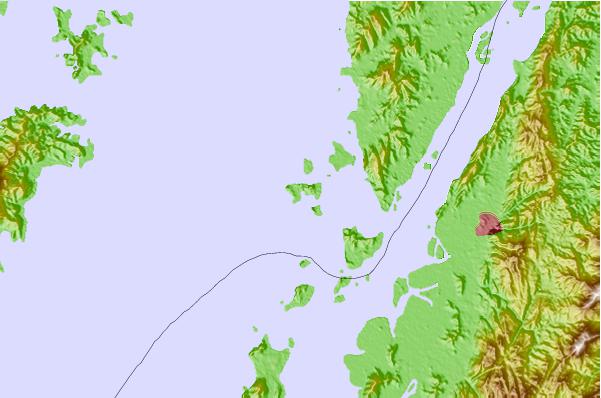 Tide stations located close to Pulau Besin, Myanmar