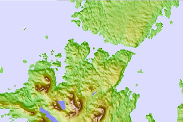 Tide stations located close to Redfox Bay, Shuyak Strait, Alaska