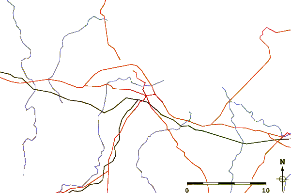 Roads and rivers around Saint-Brieuc