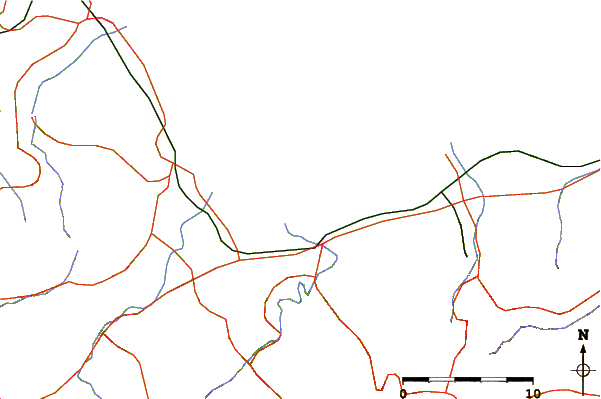 Roads and rivers around Saizyo, Ehime, Japan