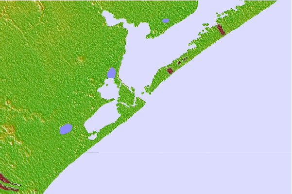 Tide stations located close to San Luis Pass, Texas