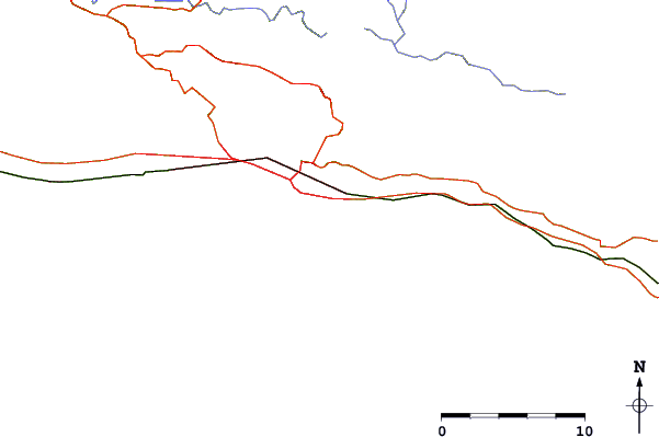 Roads and rivers around Santa Barbara, California