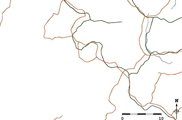 Roads and rivers around Sasebo, Japan