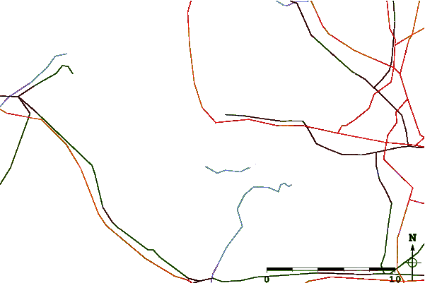 Roads and rivers around Schulau, Germany