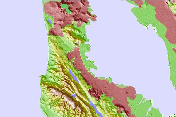 Tide stations located close to Seaplane Harbor, San Francisco Bay, California