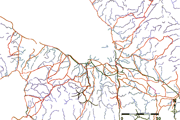 Roads and rivers around Severodvinsk