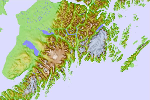 Tide stations located close to Seward, Resurrection Bay, Alaska