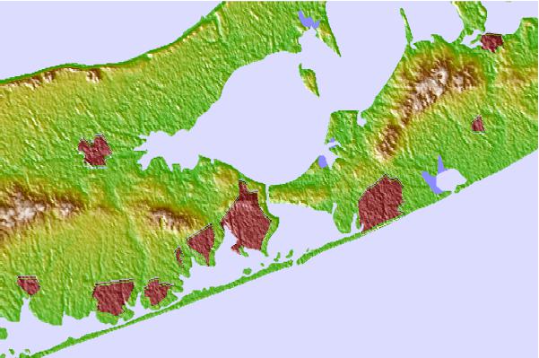 Tide stations located close to Shinnecock Canal, Long Island Sound, New York