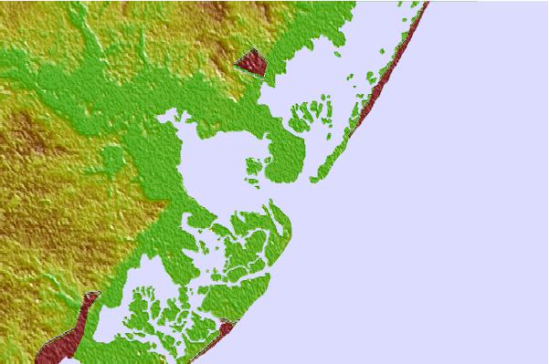 Tide stations located close to Shooting Thorofare, Little Egg Inlet, New Jersey