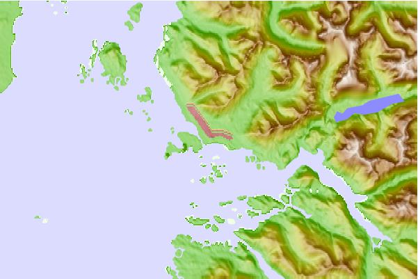 Tide stations located close to Sitka, Alaska