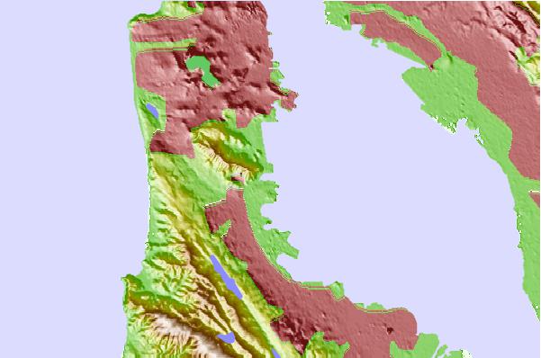 Tide stations located close to South San Francisco, San Francisco Bay, California