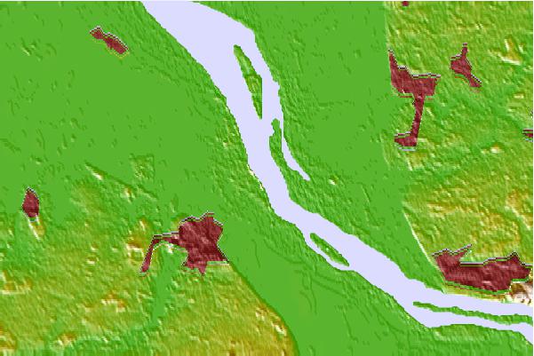 Tide stations located close to Stadersand, Germany