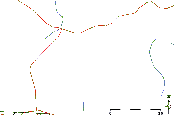 Roads and rivers around Stavenisse, Netherlands