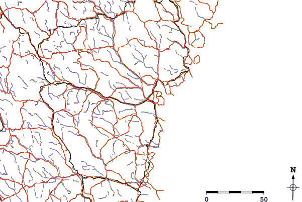 Roads and rivers around Sundsvall