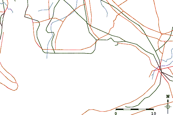 Roads and rivers around Susaki (Aiti), Aichi, Japan