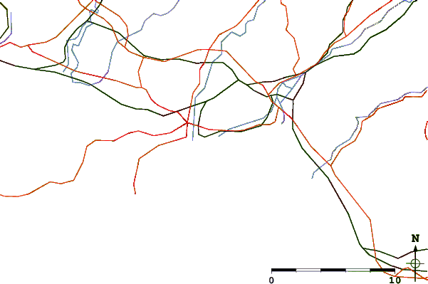 Roads and rivers around Swansea, Wales