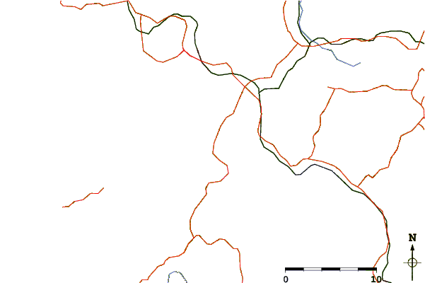 Roads and rivers around Tai No Ura, Nagasaki, Japan