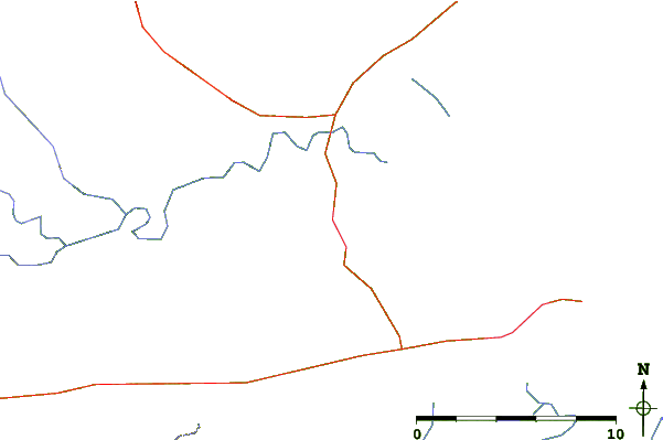 Roads and rivers around Terrington Basin, Newfoundland