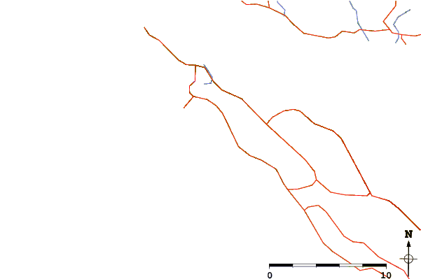 Roads and rivers around Texada Mines, British Columbia