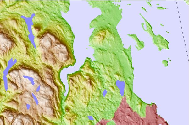 Tide stations located close to Tod Inlet, British Columbia