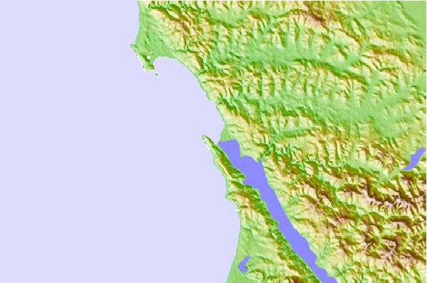 Tide stations located close to Tomales Bay Entrance, California